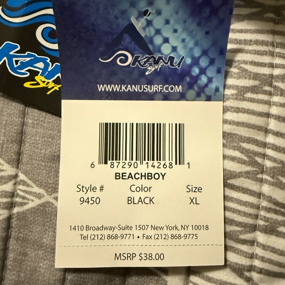 Kanu Surf Monochrome Tie-Dye Board Shorts with Pockets and Lining - Size XL - Picture 5 of 5